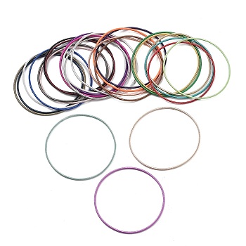 Iron Spring Chains Stretch Bracelets, Guitar String Coil Bracelets for Women Men, Mixed Color, 0.15cm, Inner Diameter: 2-3/8 inch(6cm)