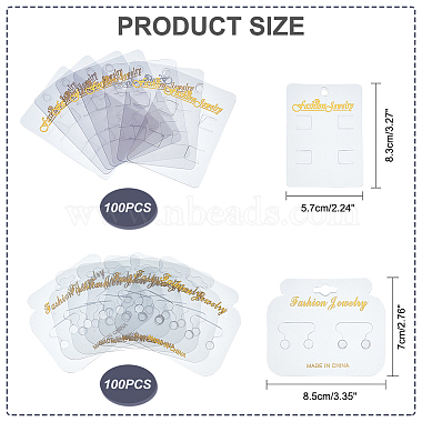 Карточки с пластиковыми заколками для волос и резинками olycraft 200шт. 2 стилей(CDIS-OC0001-06)-2