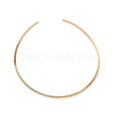 Vacuum Plating 304 Stainless Steel Hammered Wire Necklace Making(STAS-B036-06G)-2