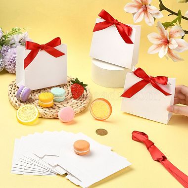 White Cardboard Paper Wedding Candy Boxes with Ribbon(CON-FZC0002-002D)-5