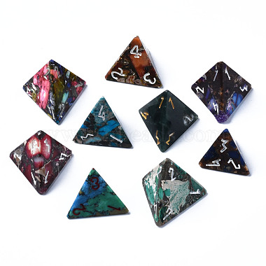 Mixed Color Dice Imperial Jasper Beads