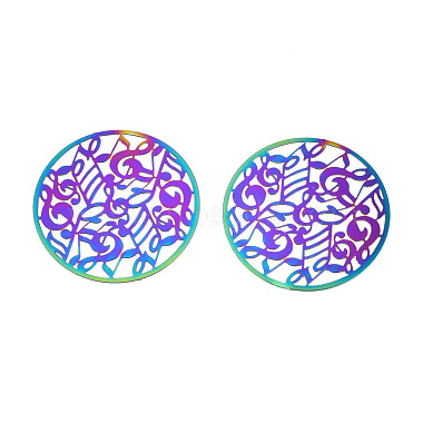 Multi-color Musical Note 201 Stainless Steel Cabochons