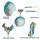 5Pcs 5 Style Resin Imitation Cat Eye Flat Round Pendant Necklaces Set(NJEW-AN0001-12)-3