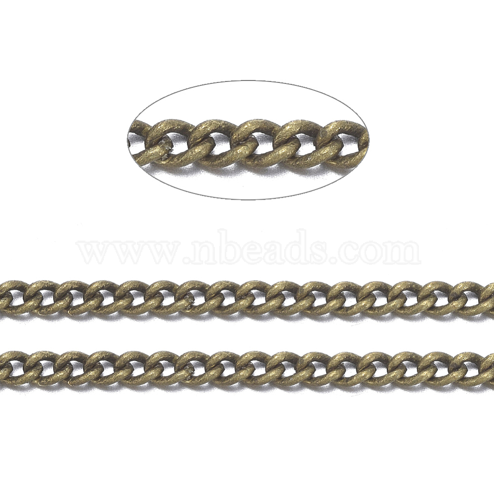 Metal Curb Chains Twisted Cable Chain with Spool Craft Jewelry Findings