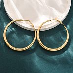 304 Stainless Steel Hoop Earrings, Ion Plating(IP), Golden, 51x5mm(EJEW-Z093-01G-01)