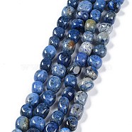 Natural Gemstone Beads Strands, Dyed, Nuggets Tumbled Stone, 6.5~15x7~14x7~14mm, Hole: 1~1.4mm, about 32~33pcs/strand, 15.16~ 15.75 inch(38.5~40cm)(G-C038-02J)