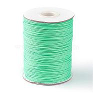 Korean Waxed Polyester Cord, Medium Spring Green, 1mm, about 85yards/roll(YC1.0MM-A188)