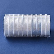 Korean Round Elastic Crystal String, Elastic Beading Thread, for Stretch Bracelet Making, Clear, 0.4mm, 18m/roll(EW-C001-01A)