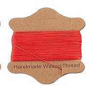 Waxed Nylon Cord, Dark Red, 0.55mm, about 21.87 yards(20m)/card(YC-E005-0.55mm-12)
