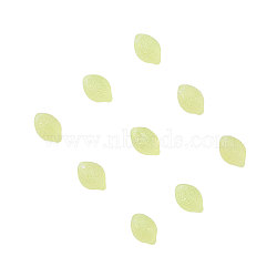 Czech Glass Beads, Lemon, Pale Green, 13.5x9.5mm, Hole: 1mm(GLAA-CJ0001-07)