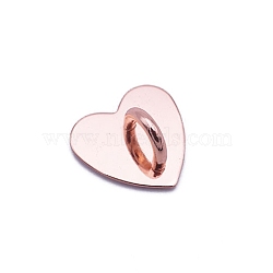 Zinc Alloy Cell Phone Heart Holder Stand, Finger Grip Ring Kickstand, Misty Rose, 2.4cm(MOBA-PW0001-38C-07)