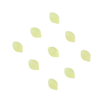 Czech Glass Beads, Lemon, Pale Green, 13.5x9.5mm, Hole: 1mm