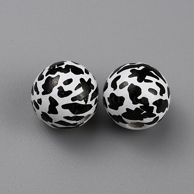 Black Cattle Wood Beads