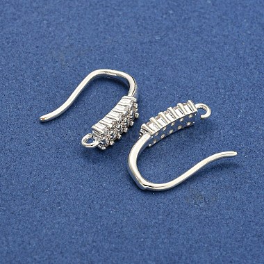 Rack Plating Brass Pave Cubic Zirconia Earring Hooks(KK-O143-17S)-2