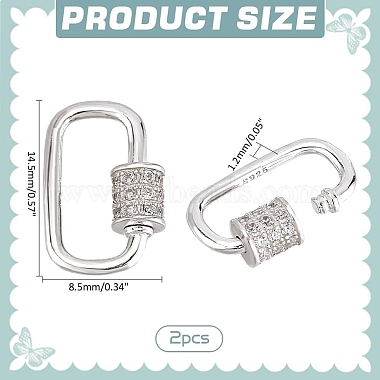 2Pcs 925 Sterling Silver Rhinestone Clasps(FIND-PH0022-30B)-4