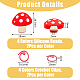 Mushroom Silicone Knitting Needle Point Protectors(DIY-DC0002-46)-2