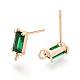 Brass Stud Earring Findings(KK-T038-492A)-2