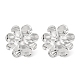 304 Stainless Steel Flower Stud Earrings(EJEW-D281-18S)-1