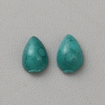 Resin Imitation Turquoise Decoden Cabochons, Teardrop, 6x3.5x2.3mm(RESI-WH0079-01K)