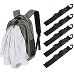 6Pcs Nylon Storage Straps, with PP Buckle, Black, 220x33x6.5mm(AJEW-WR0004-07)