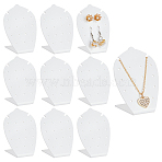 10Pcs Acrylic Slant Back Earring Stands Displays, L-shaped, White, 4.35x5.4x7.5cm, Hole: 1.4mm(EDIS-PH0001-79)