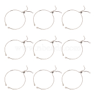 Brass Slider Bracelets Making, with Cubic Zirconia, Box Chains, Long-Lasting Plated, Platinum, Single Chain Length: about 12cm, 1mm, Hole: 1.5mm, 10pcs/box(MAK-UN0001-13P)