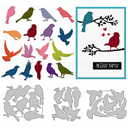 3Pcs 3 Styles Carbon Steel Cutting Dies Stencils, for DIY Scrapbooking, Photo Album, Decorative Embossing Paper Card, Stainless Steel Color, Bird Pattern, 7.6~10.8x7.9~9.7x0.08cm, 1pc/style (DIY-WH0309-655)