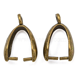 Grade AA Brass Ice Pick Pinch Bails for Pendant Making, Cadmium Free & Nickel Free & Lead Free, Antique Bronze, 14x7x5mm, Hole: 2mm, Pin: 1mm(X-KK-M008-b-06AB-NR)
