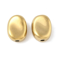 304 Stainless Steel Beads, Ion Plating(IP), Rectangle Prism, Real 18K Gold Plated, 10.5x5.5mm, Hole: 2mm(STAS-D376-06B-G)