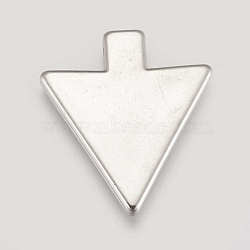 CCB Plastic Pendant, Triangle, Platinum, 38.5x34x4mm, Hole: 2mm(CCB-K007-62P)
