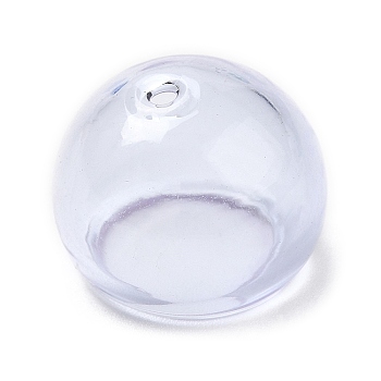 Transparent Glass Bead Cone, for Wind Chimes Making, Half Round, Lilac, 16x13mm, Hole: 1.4mm, Inner Diameter: 10.8mm