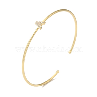 Letter A Brass Cuff Bangles