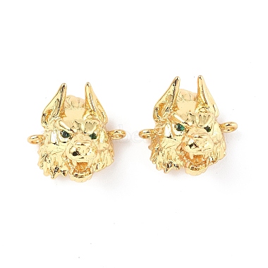 Halloween Brass Micro Pave Green Cubic Zirconia Connector Charms(KK-E068-VF354)-2