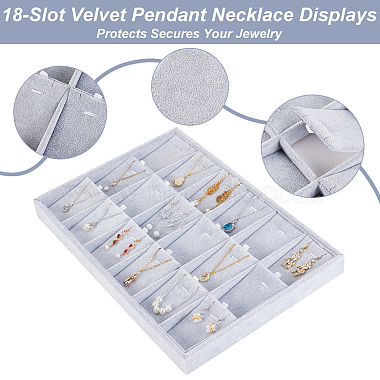 Elite 1Pc 18-Slot Velvet Pendant Necklace Displays(PDIS-PH0001-05)-3