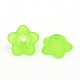 Grosses perles vertes de fleur en acrylique transparent mat(X-PL560-5)-1