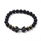 Natural Black Agate(Dyed) Beads Stretch Bracelets(BJEW-JB04801-01)-1