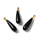 Natural Mixed StoneTeardrop Pendants(G-Q005-03G)-2