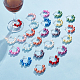 24 pcs 12 breloques rondes en verre à vin en perles d'imitation acrylique de couleur(AJEW-AB00058)-4