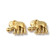 304 Stainless Steel Beads, Elephant, Real 18K Gold Plated, 12x17x4mm, Hole: 1.5mm(STAS-I203-07G)