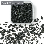 50G Natural Black Tourmaline Chip Beads, No Hole/Undrilled, 2~12x2~10x1~3mm(G-YW0001-67)