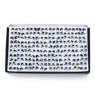 100Pcs Bling Butterfly Iron Mood Rings Set, Temperature Change Color Emotion Feeling Alloy Adjustable Ring for Women, Platinum, Mixed Color, Inner Diameter: 17.5~20mm(RJEW-N042-03)