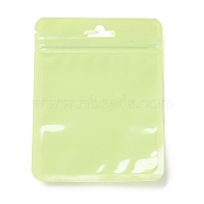 Rectangle Plastic Zip Lock Gift Bags, with Transparence Windows Resealable Bags, Green Yellow, 13x10x0.15cm, Unilateral Thickness: 2.5 Mil(0.065mm)(OPP-B006-02D-02)