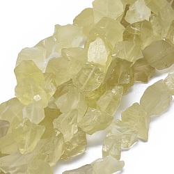 Natural Lemon Quartz Bead Strands, Nuggets, 12~25x10~18mm, Hole: 1mm, about 26pcs/strand, 15.16 inch(G-K291-E02)