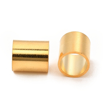 304 Stainless Steel Beads, Large Hole Beads, Column, Real 24K Gold Plated, 8x7mm, Hole: 6mm