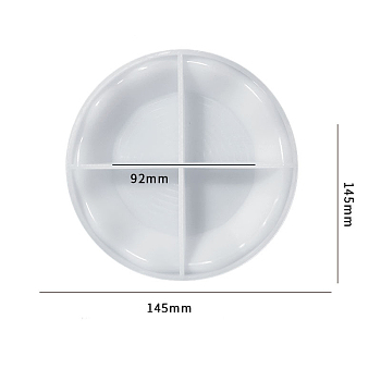 DIY Candle Holders Silicone Holders Molds Tray Molds, Resin Casting Molds, For UV Resin, Epoxy Resin Craft Making, Flower, 145x3mm, Inner Diameter: 92mm