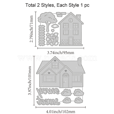 2Stück 2 Stile Stanzschablonen aus Kohlenstoffstahl(DIY-WH0309-637)-6