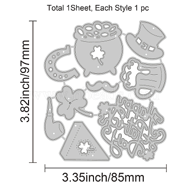 Moldes de corte de acero al carbono stencils(DIY-WH0170-886)-2