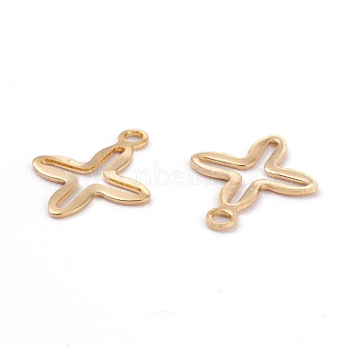201 Stainless Steel Tiny Cross Charms(STAS-C017-14G)-2