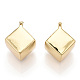 Brass Rhombus Thick Hoop Earrings for Women(EJEW-F303-05G)-4