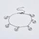 Tibetan Style Zinc Alloy Shell Charm Bracelets(BJEW-JB04280)-1